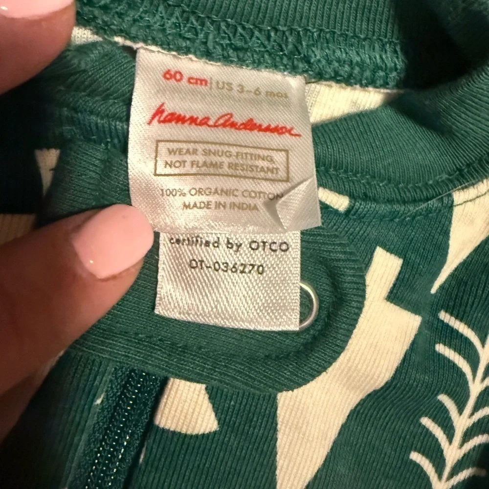 Hanna Anderson Green and White Kids One Piece